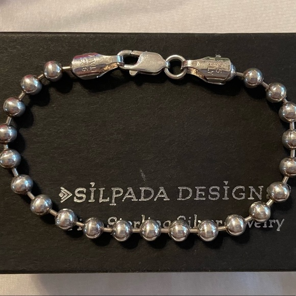 Silpada Sterling Silver 5mm Bead Ball Bracelet RARE B0966 - Picture 7 of 10